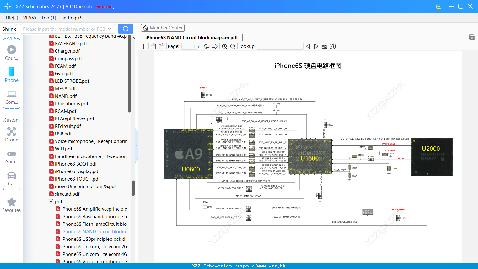 IPhone6S NAND Circuit Block Diagram